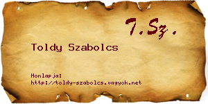 Toldy Szabolcs névjegykártya
